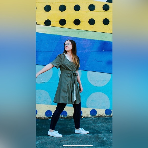 Brown Altar’d State button up dress/cover - Picture 2 of 5